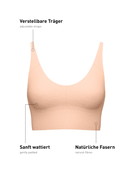 Femme - Bustier à bretelles réglables en Modal de couleur Rose, Unicolore, de la série Natural Skin de CALIDA