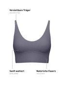 Women - Bustier with adjustable straps made of Modal in Grey, Unicoloured, from the Natural Skin series by CALIDA