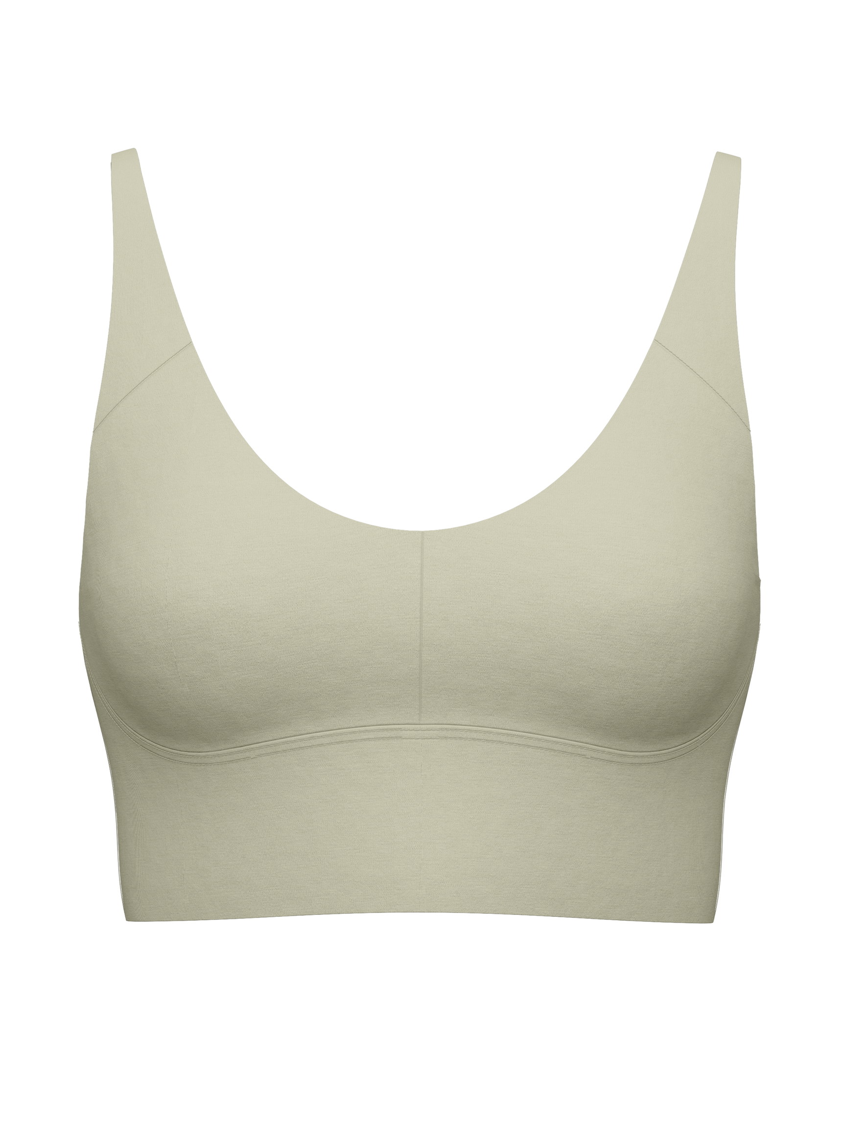 Femme - Bustier à bretelles réglables en Modal de couleur Vert, Unicolore, de la série Natural Skin de CALIDA