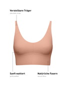 Women - Bustier with adjustable straps made of Modal in Grey, Unicoloured, from the Natural Skin series by CALIDA