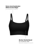 Damen - Bustier aus Modal in Schwarz, Einfarbig aus Serie Seamless Natural von CALIDA