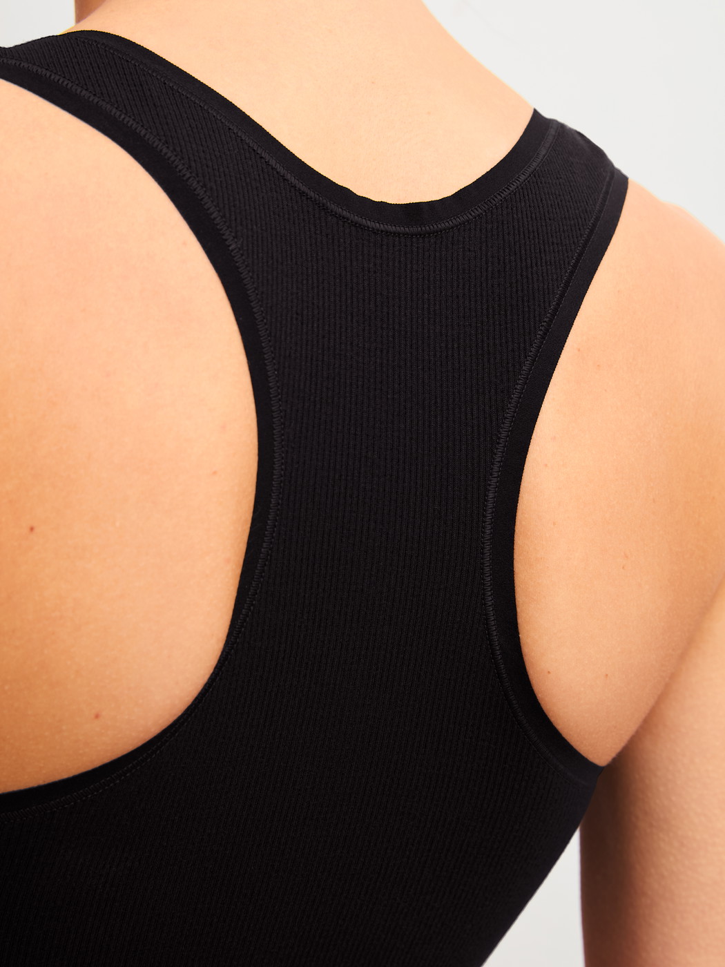 Women model is wearing Bustier made of Modal in Black, Unicoloured from the Seamless Natural series by CALIDA, Detail