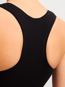 Women model is wearing Bustier made of Modal in Black, Unicoloured from the Seamless Natural series by CALIDA, Detail