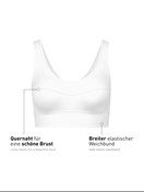 Damen - Bustier mit Softbund aus Baumwolle in Weiß, Einfarbig aus Serie Elastic von CALIDA