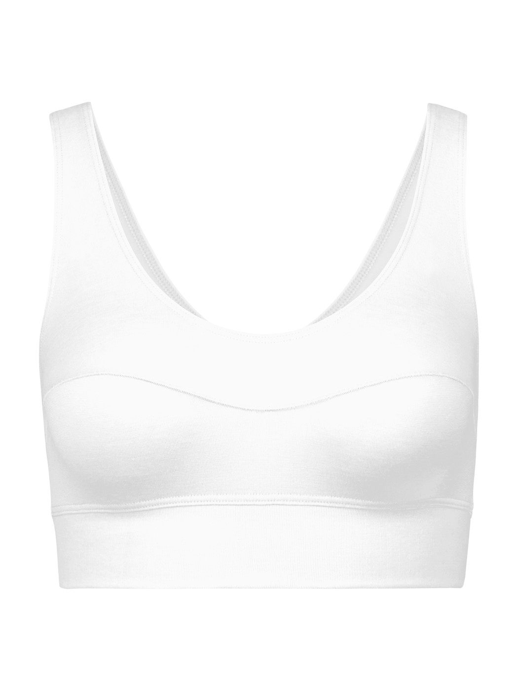 Damen - Bustier mit Softbund aus Baumwolle in Weiß, Einfarbig aus Serie Elastic von CALIDA