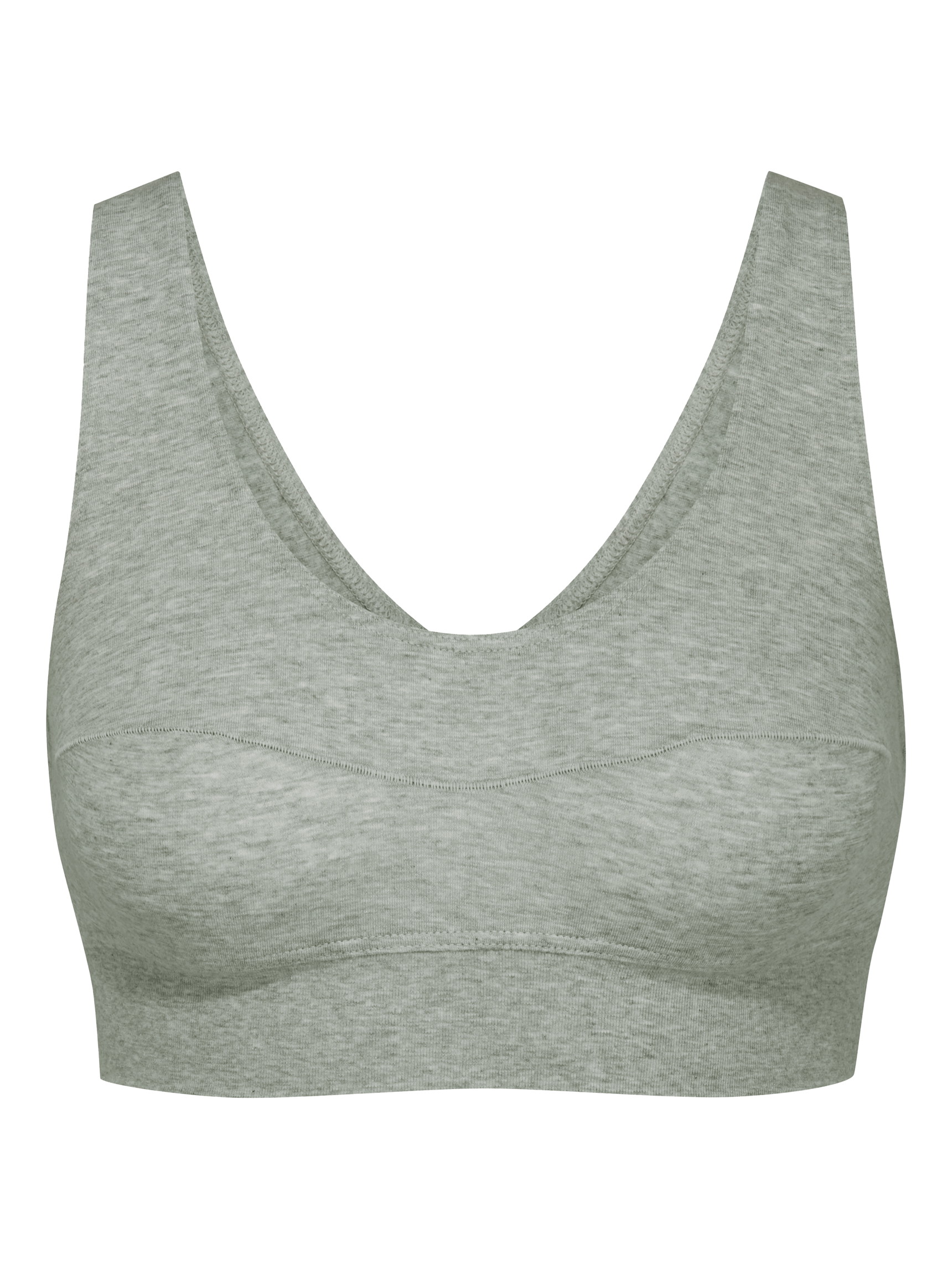 Donna - Bustier in Cotone di colore Grigio, Tinta unita, della serie Elastic di CALIDA