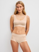 Damen-Model trägt Bustier mit Softbund aus Baumwolle in Rosa, Einfarbig aus Serie Elastic von CALIDA, Zusatzbild