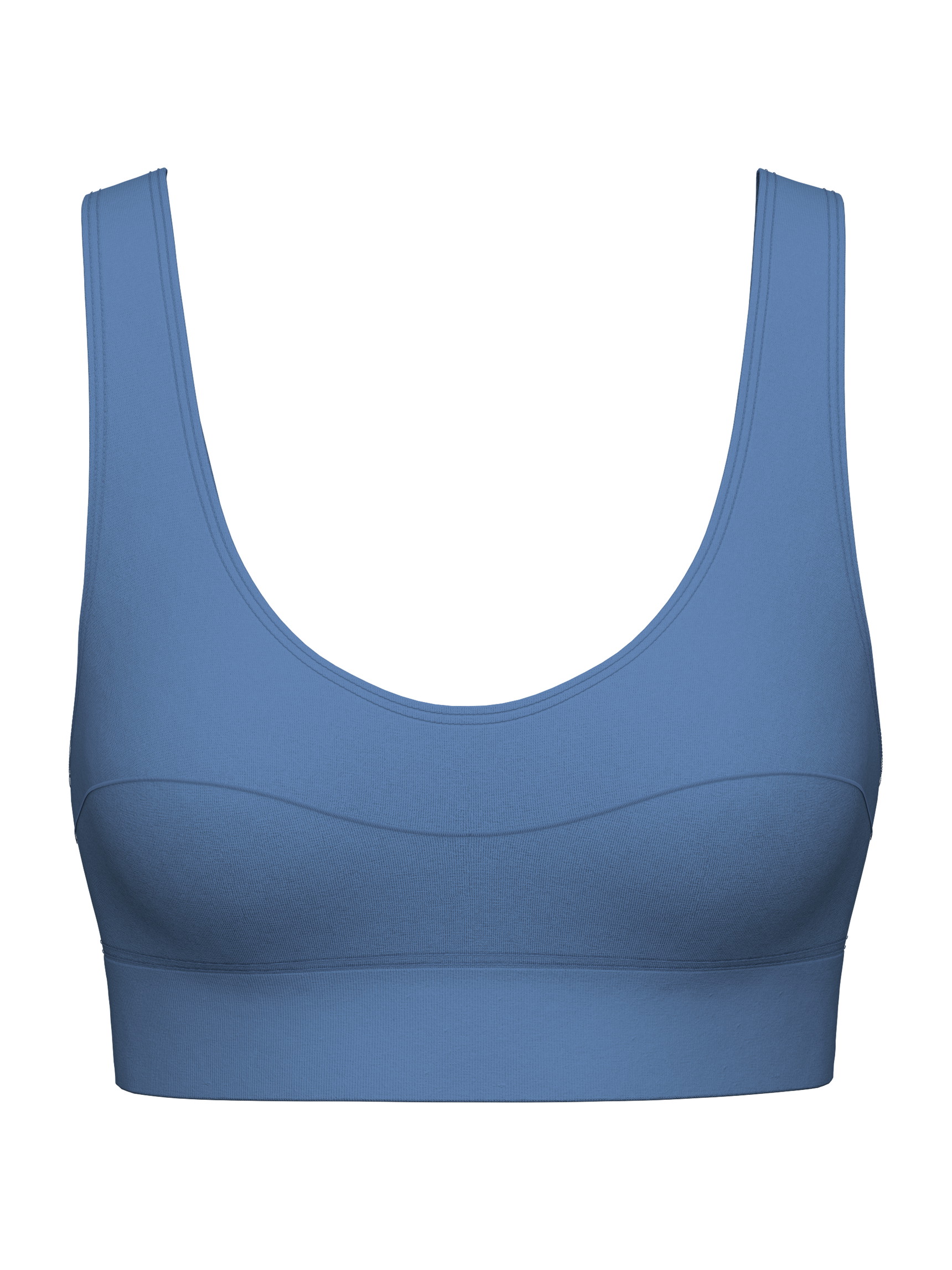 Femme - Brassière en Coton de couleur Bleu, Unicolore, de la série Elastic de CALIDA