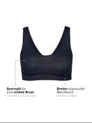 Women - Bustier made of Cotton in Blue, Unicoloured, from the Elastic series by CALIDA