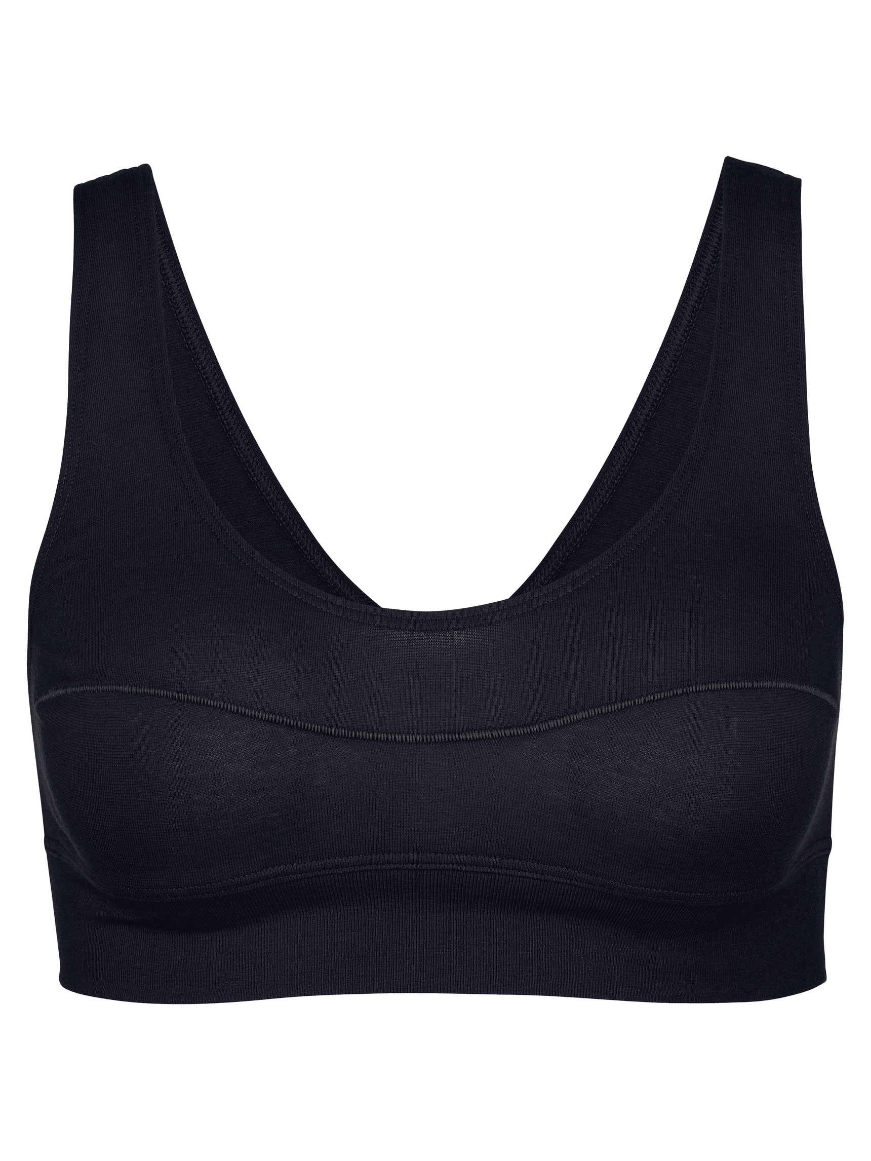 Femme - Brassière en Coton de couleur Bleu, Unicolore, de la série Elastic de CALIDA