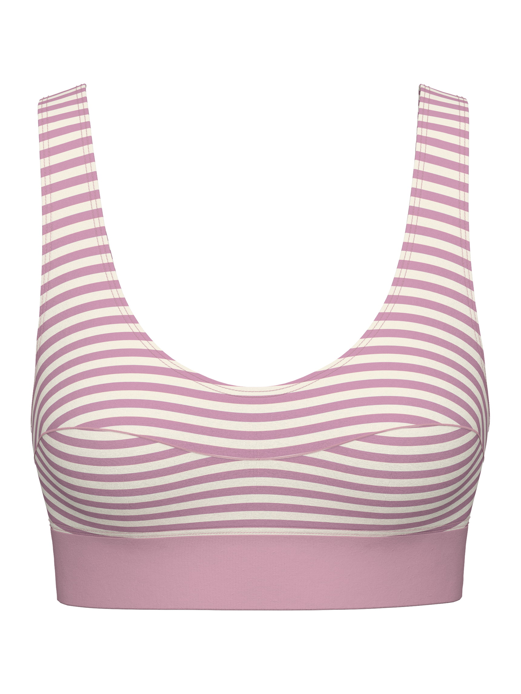 Femme - Brassière en Coton de couleur Rose, Rayée, de la série Elastic de CALIDA