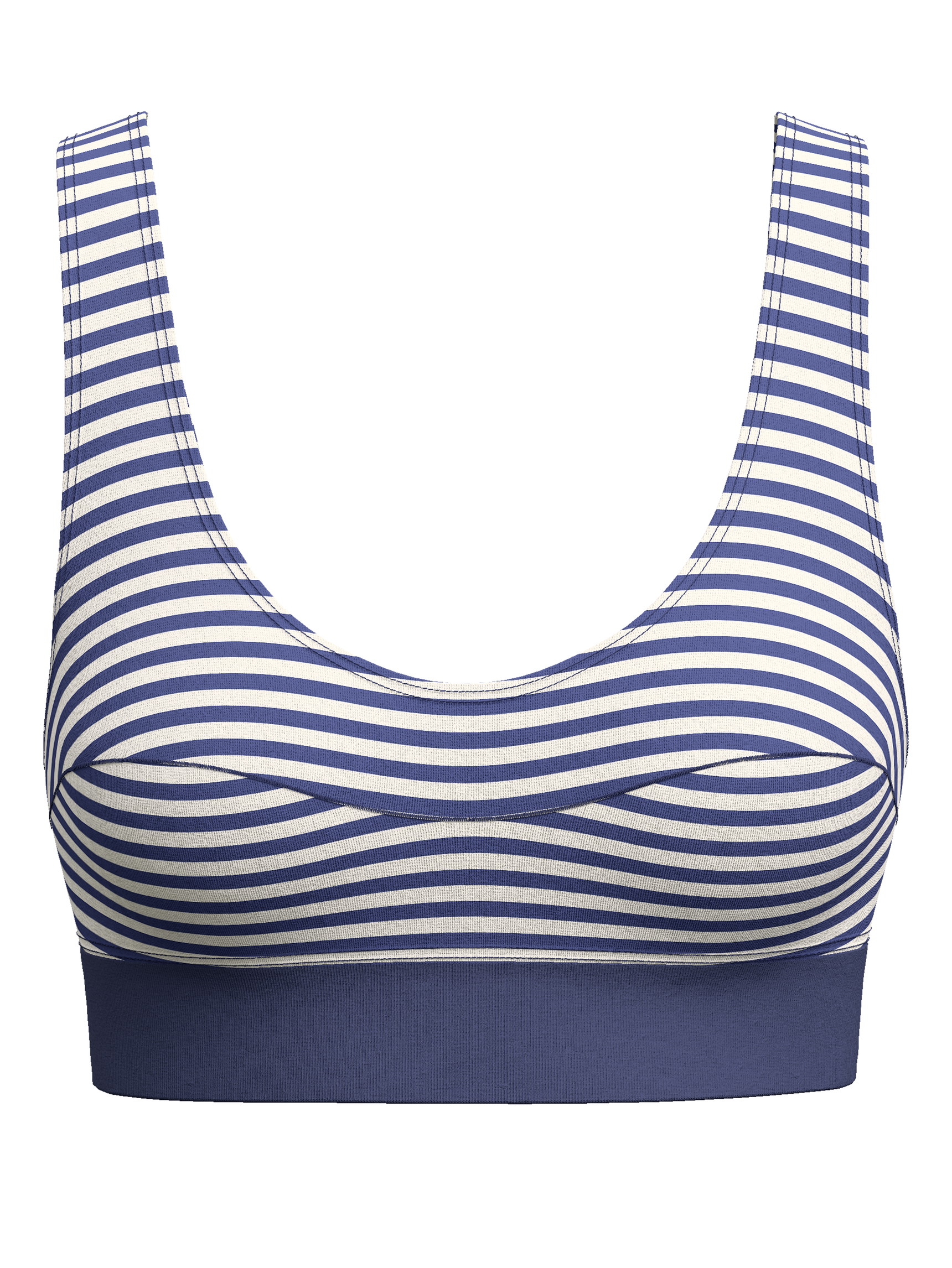 Women - Bustier made of Cotton in Blue, Striped, from the Elastic series by CALIDA