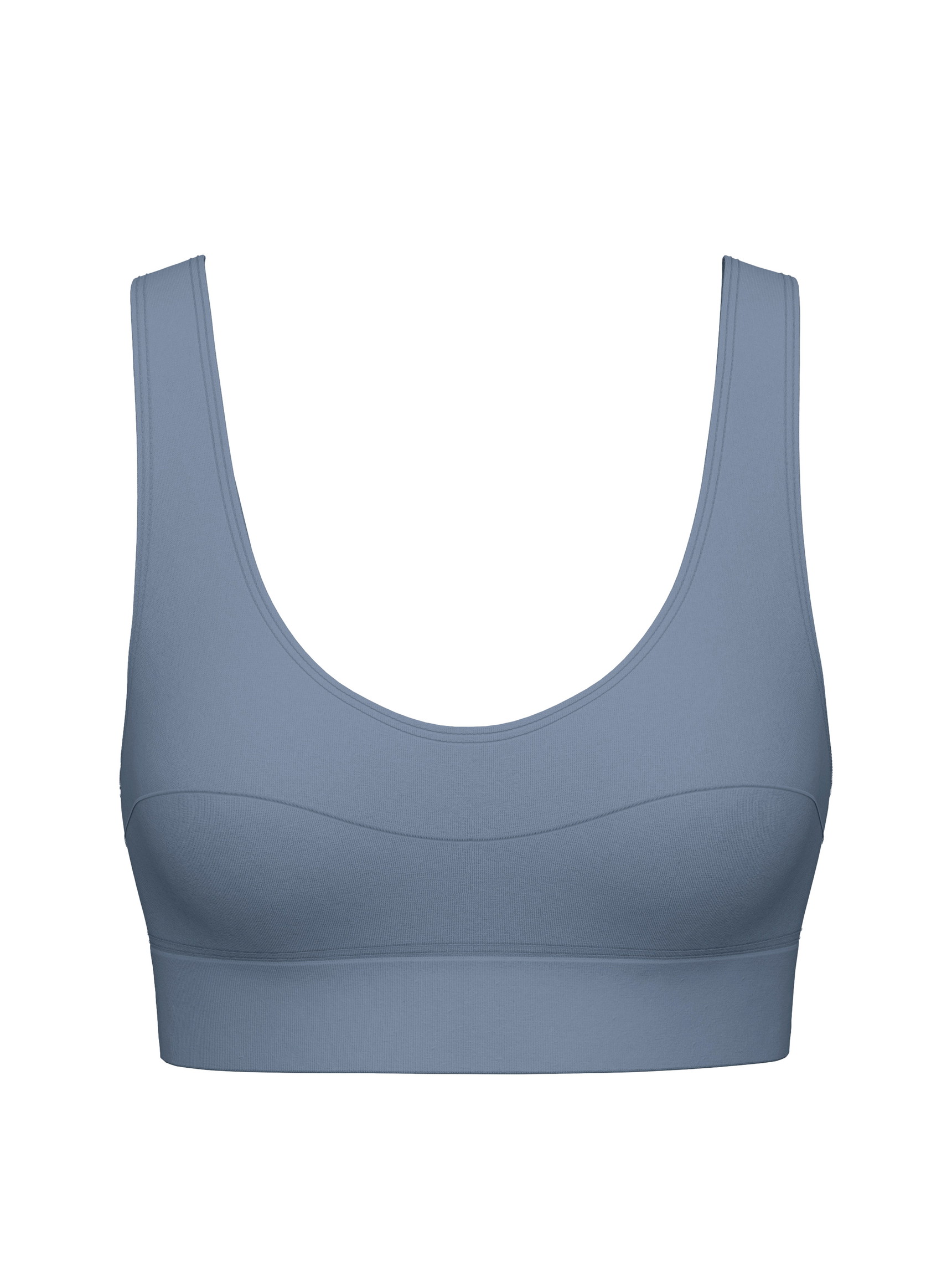 Donna - Bustier in Cotone di colore Grigio, Tinta unita, della serie Elastic di CALIDA