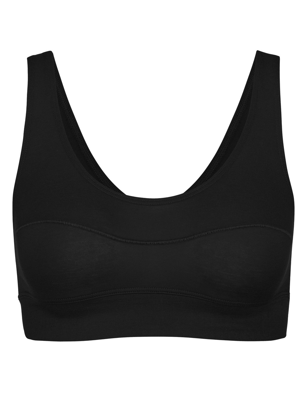 Women - Bustier made of Cotton in Black, Unicoloured, from the Elastic series by CALIDA