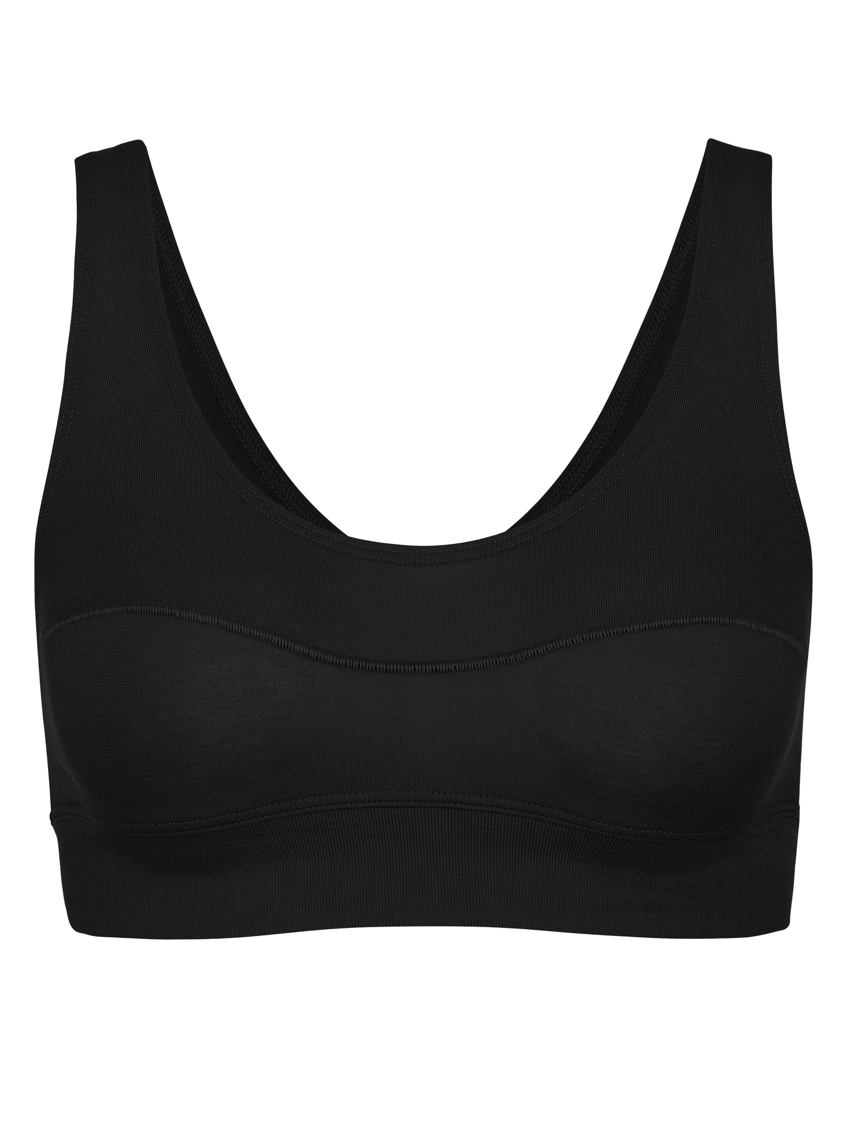 Donna - Bustier in Cotone di colore Nero, Tinta unita, della serie Elastic di CALIDA
