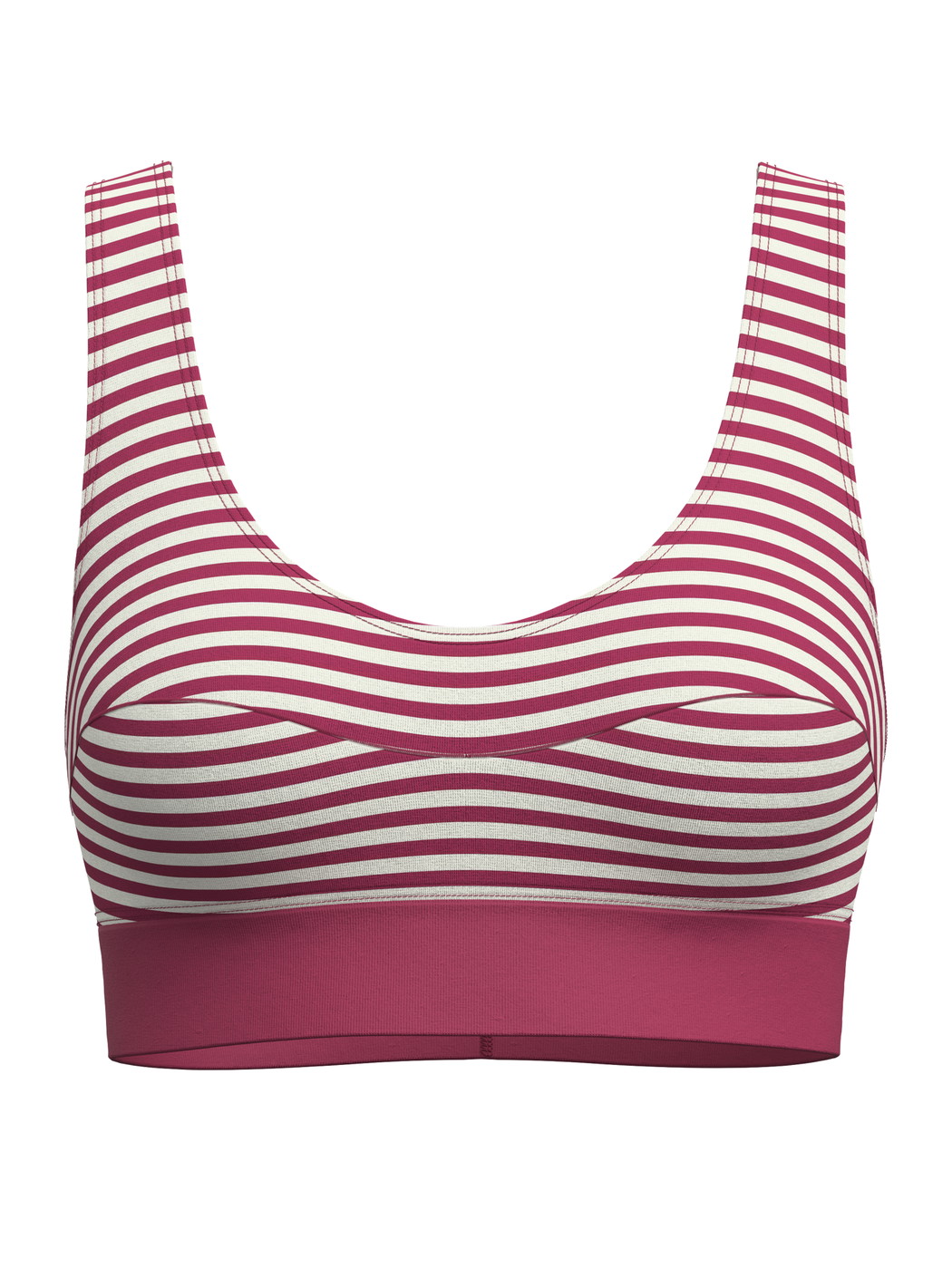 Femme - Brassière en Coton de couleur Rose, Rayée, de la série Elastic Special de CALIDA
