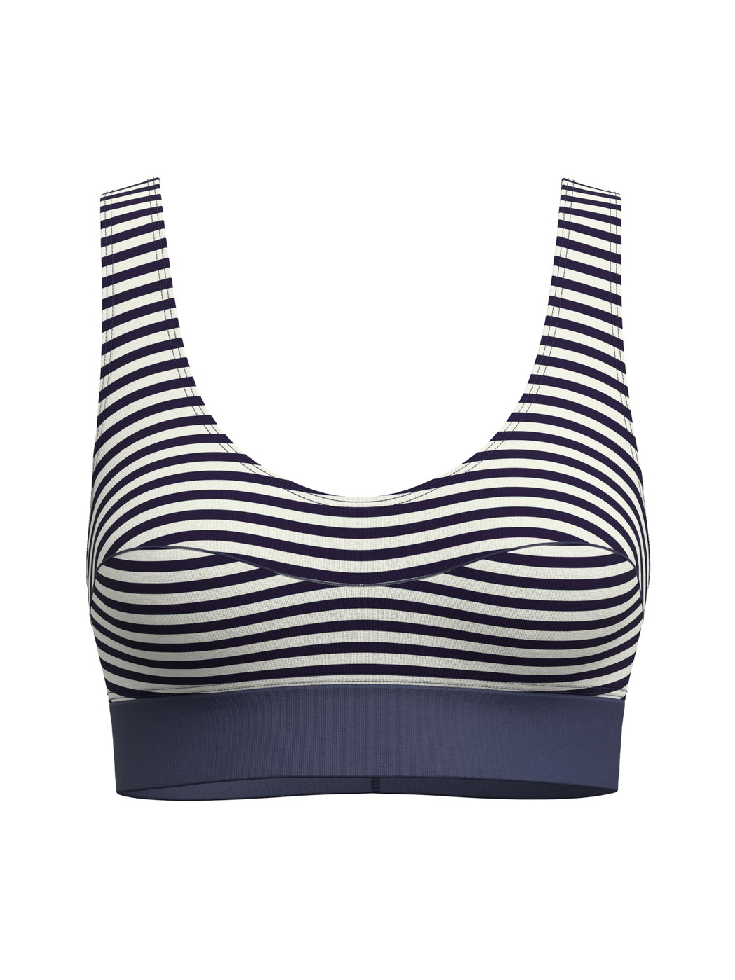 Women - Bustier made of Cotton in Blue, Striped, from the Elastic Special series by CALIDA