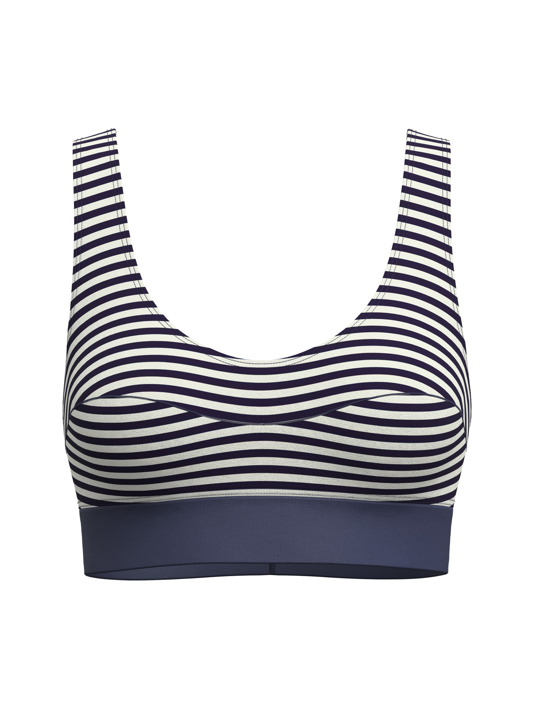 Women - Bustier made of Cotton in Blue, Striped, from the Elastic Special series by CALIDA