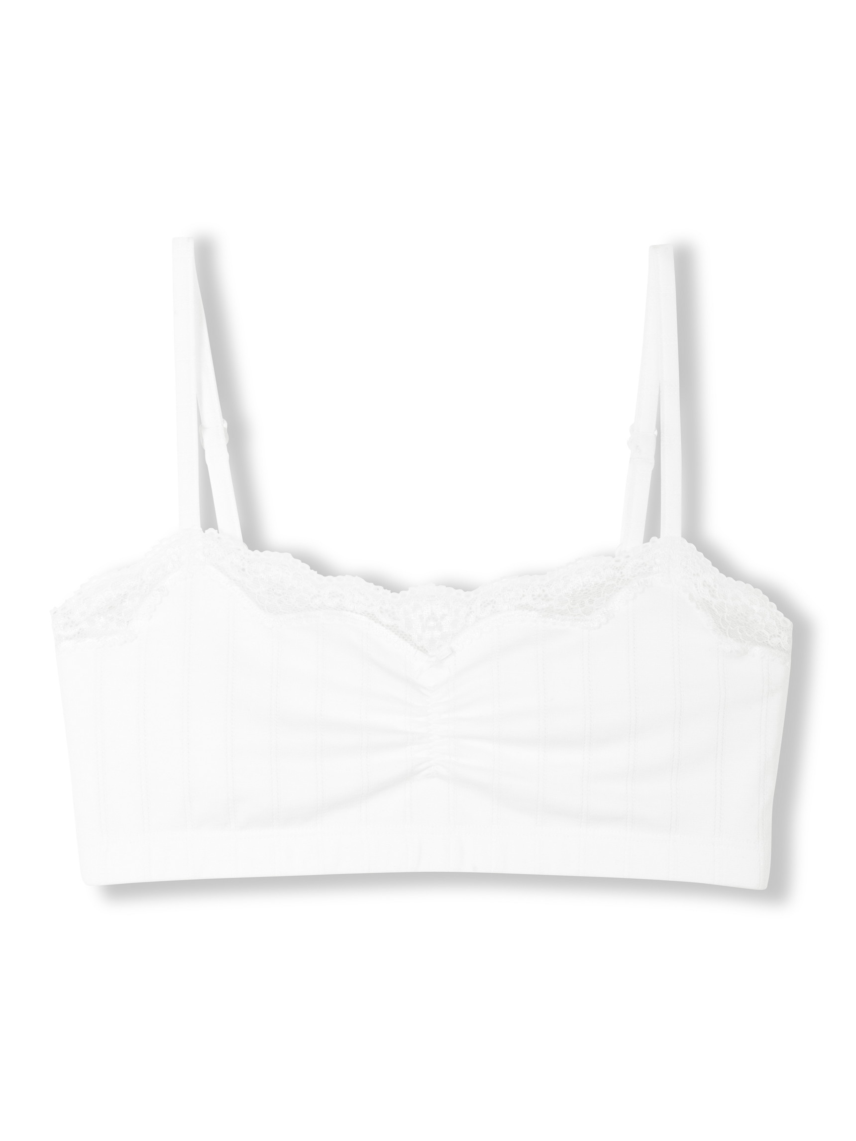 Donna - Bustier in Cotone di colore Bianco, Pizzo, della serie Etude Toujours di CALIDA