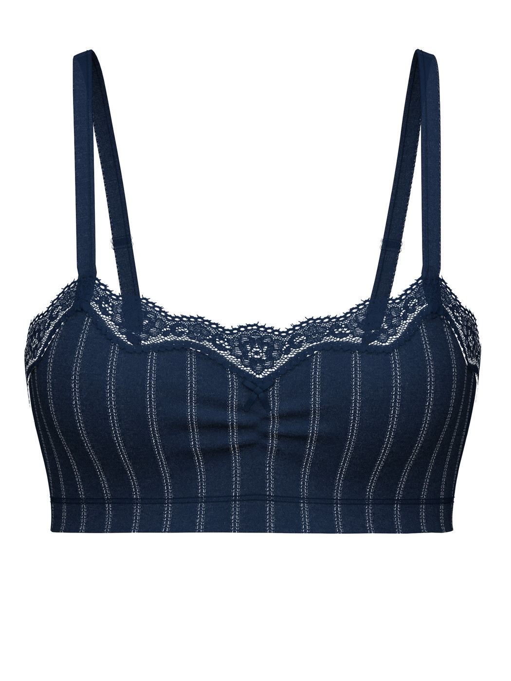 Damen - Bustier aus Baumwolle in Blau, Spitze aus Serie Etude Toujours von CALIDA
