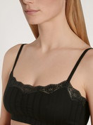 Damen - Bustier aus Baumwolle in Schwarz, Spitze aus Serie Etude Toujours von CALIDA, Detail