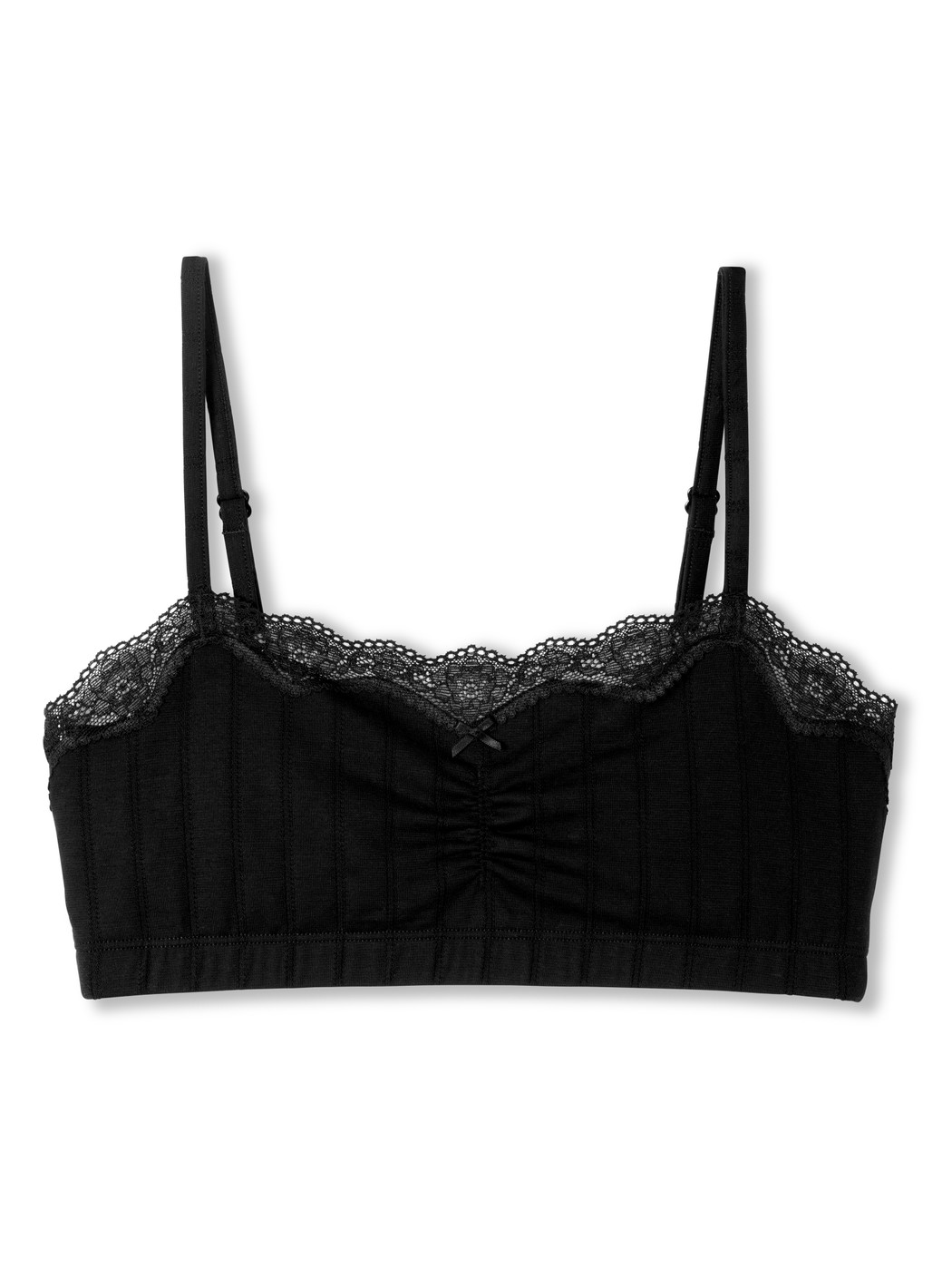 Damen - Bustier aus Baumwolle in Schwarz, Spitze aus Serie Etude Toujours von CALIDA