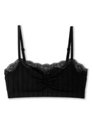 Damen - Bustier aus Baumwolle in Schwarz, Spitze aus Serie Etude Toujours von CALIDA
