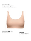 Le mannequin Femme porte le/la Brassière en Modal de couleur Beige, Unicolore, de la série Natural Skin de CALIDA, Image supplémentaire