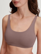 Women model is wearing Bustier made of Modal in Brown, Unicoloured from the Natural Skin series by CALIDA, Detail
