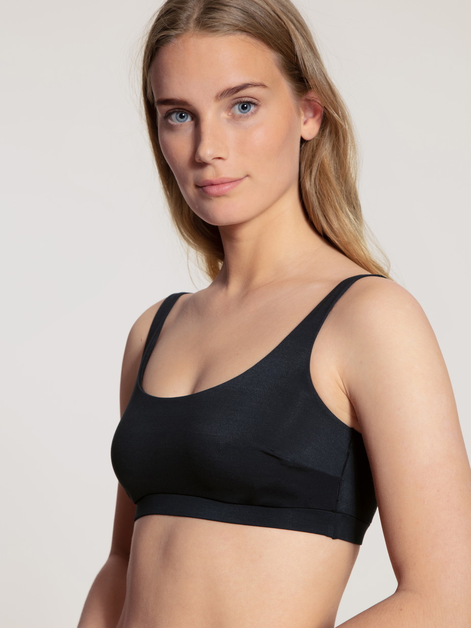 Damen - Bustier aus Modal in Schwarz, Einfarbig aus Serie Natural Skin von CALIDA, Detail