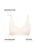 Women - Bustier with adjustable straps & removable pads made of Modal in White, Unicoloured, from the Natural Skin series by CALIDA