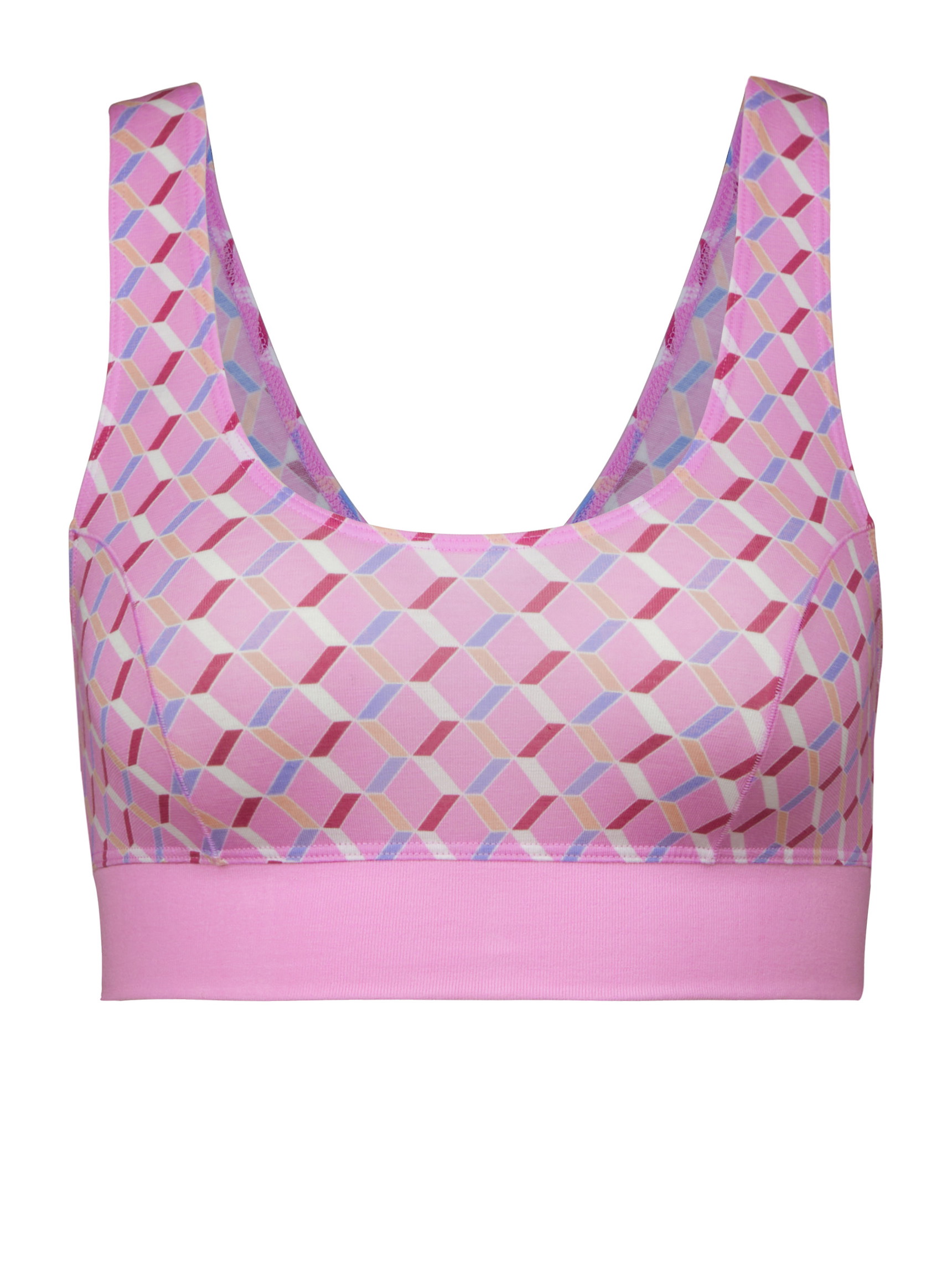 Femme - Brassière en Coton de couleur Rose, Motif, de la série Elastic Trend de CALIDA