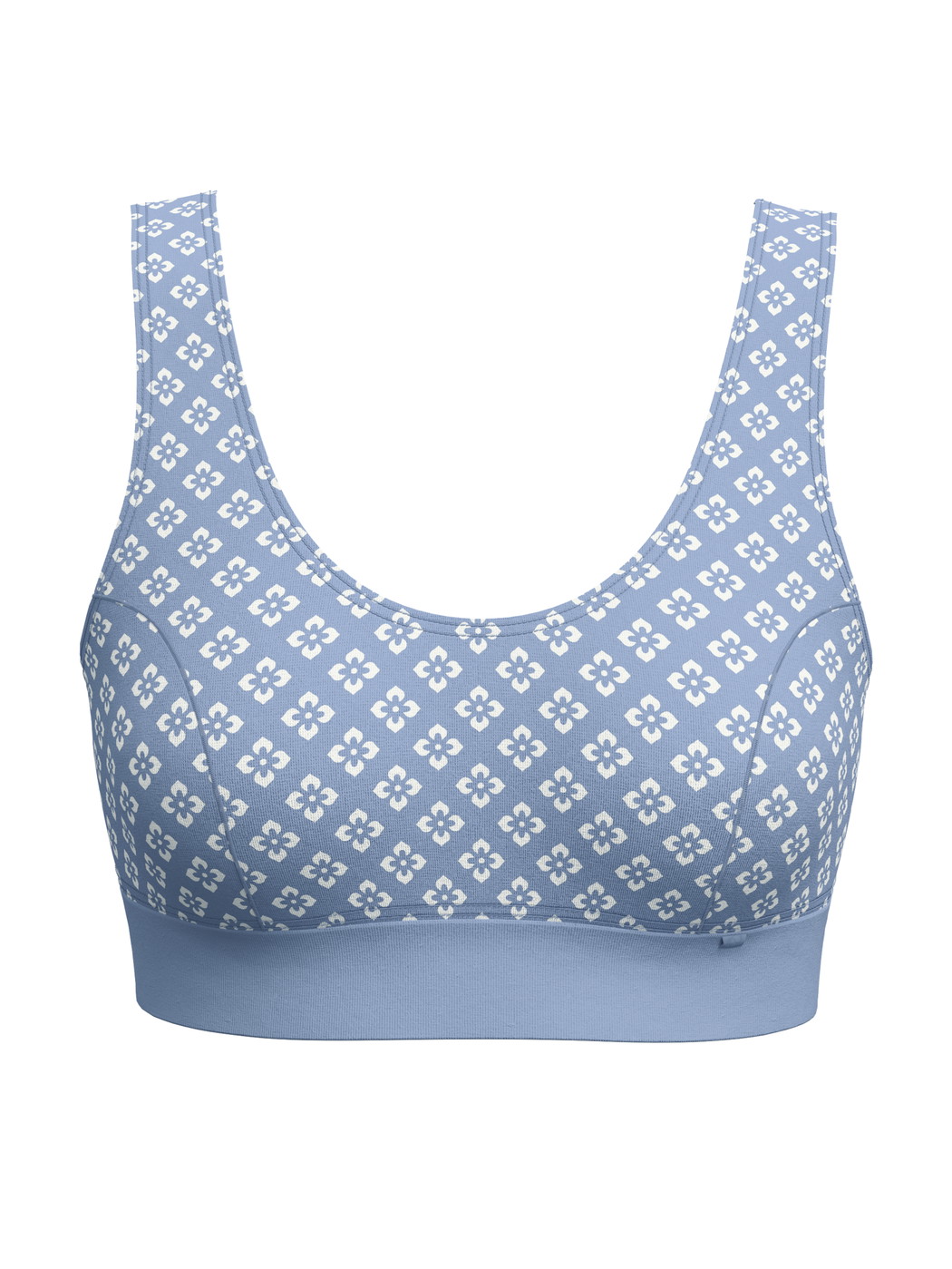 Damen - Bustier mit Softbund aus Baumwolle in Blau, Kariert aus Serie Elastic Trend von CALIDA