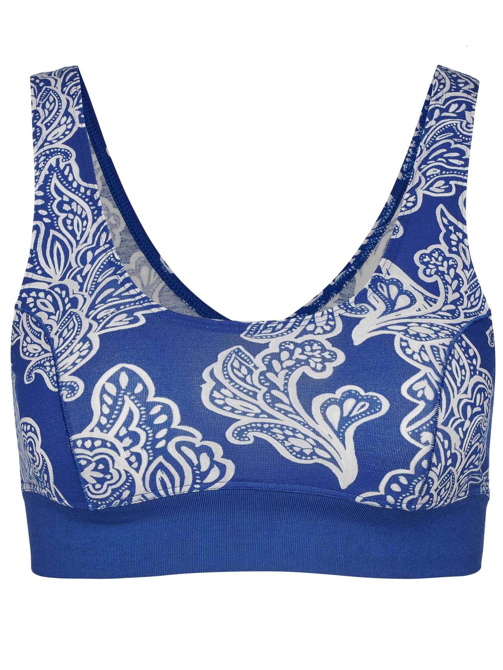 Femme - Brassière en Coton de couleur Bleu, Motif, de la série Elastic Trend de CALIDA