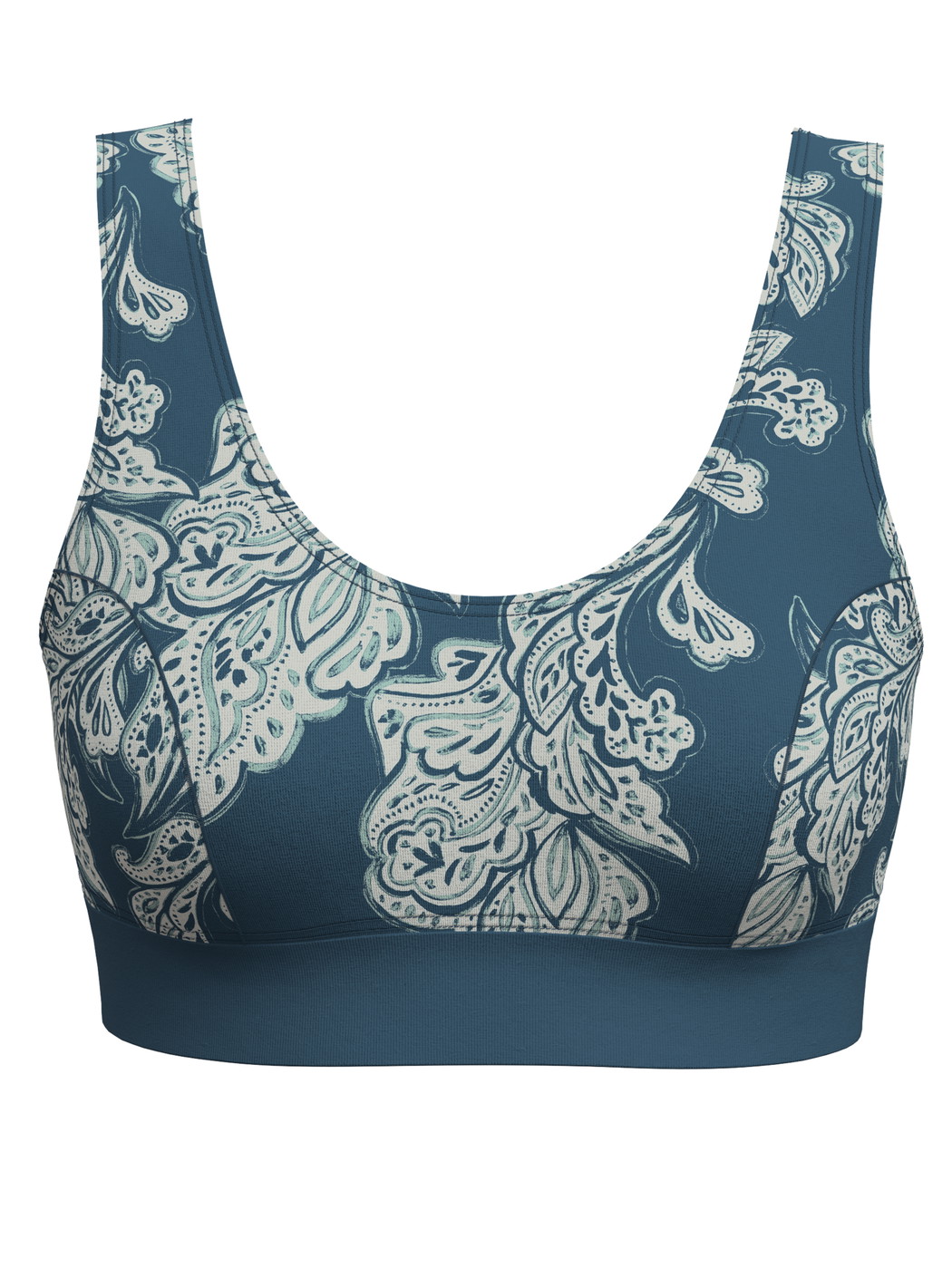 Women - Bustier made of Cotton in Turquoise, Patterned, from the Elastic Trend series by CALIDA