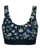 Damen - Bustier mit Softbund aus Baumwolle in Schwarz, Floral aus Serie Elastic Trend von CALIDA