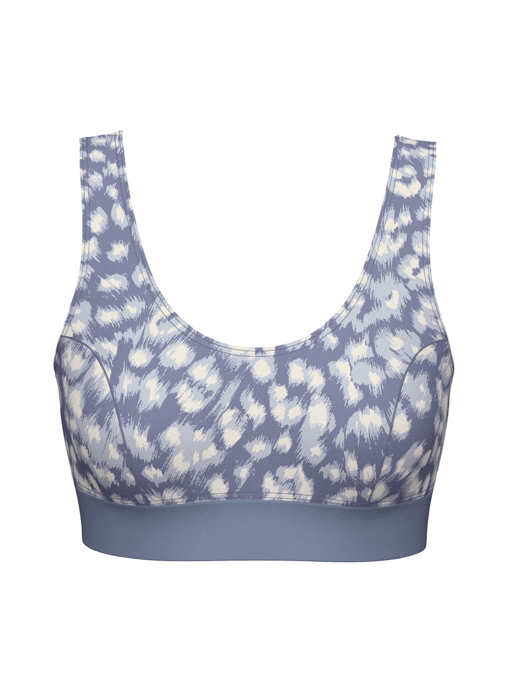 Damen - Bustier mit Softbund aus Baumwolle in Grau, Gemustert aus Serie Elastic Trend von CALIDA