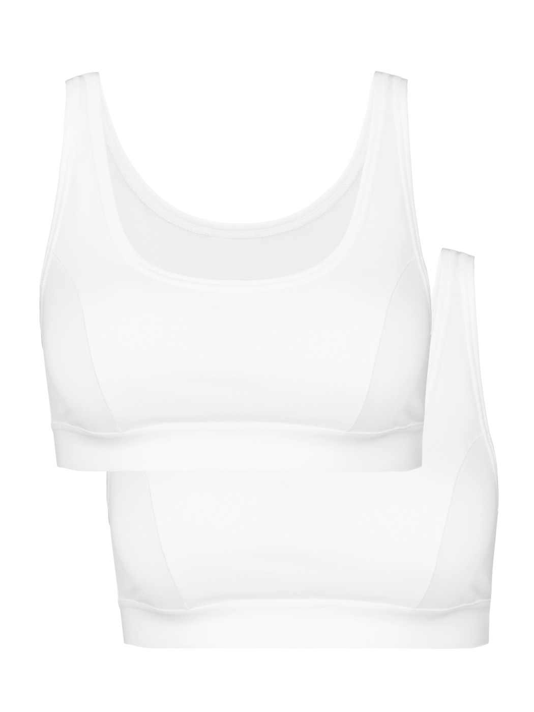 Multipack Donna - Bustier, set da 2 in Cotone di colore Bianco, Tinta unita, della serie Benefit Women di CALIDA