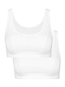 Multipack Women - Bustier, 2-Pack made of Cotton in White, Unicoloured, from the Benefit Women series by CALIDA