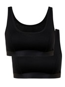 Multipack Women - Bustier, 2-Pack made of Cotton in Black, Unicoloured, from the Benefit Women series by CALIDA