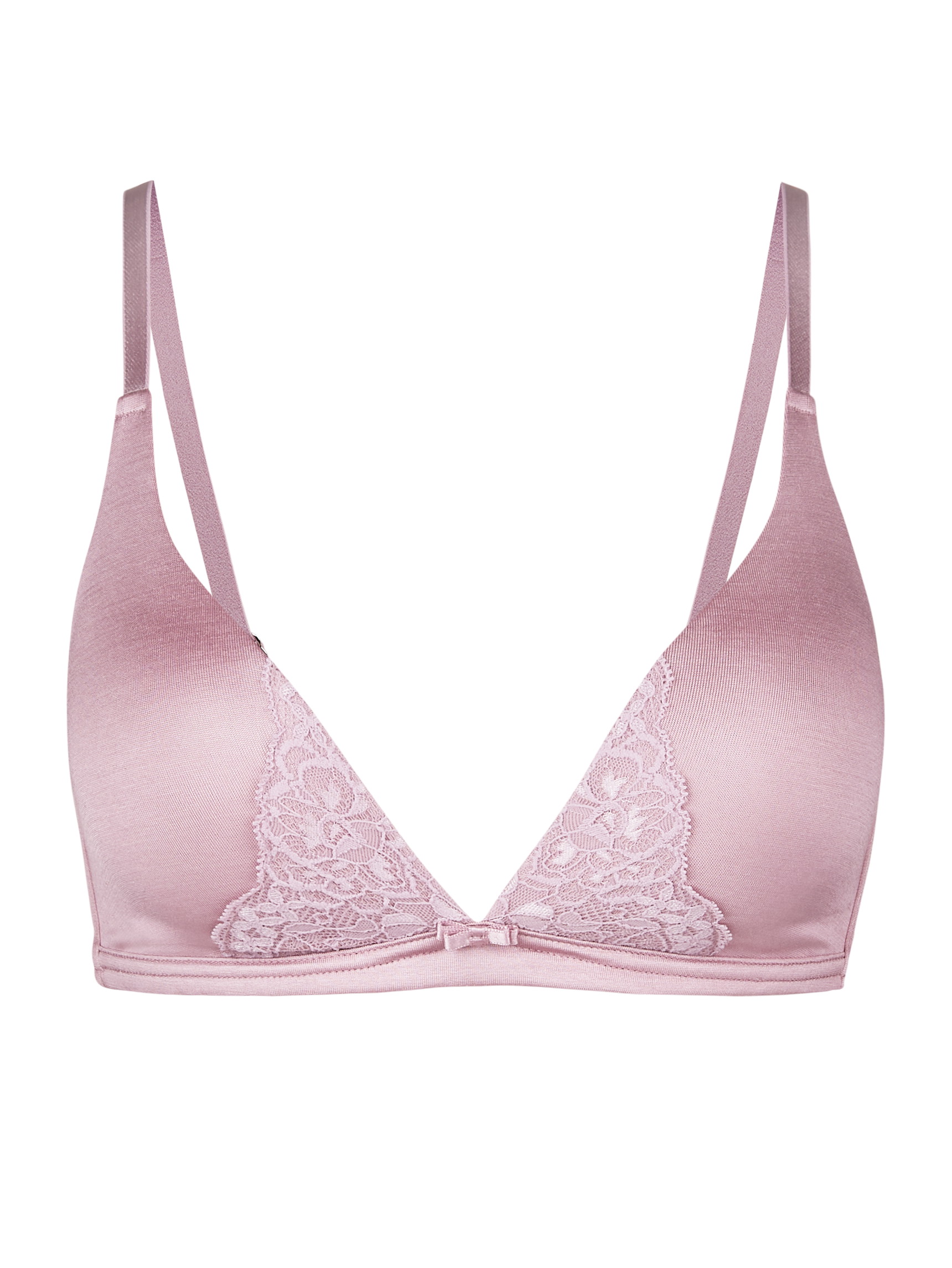 Women - Triangle bra without underwire made of Viscose in Purple, Lace, from the  series by CALIDA, Hollow, White background