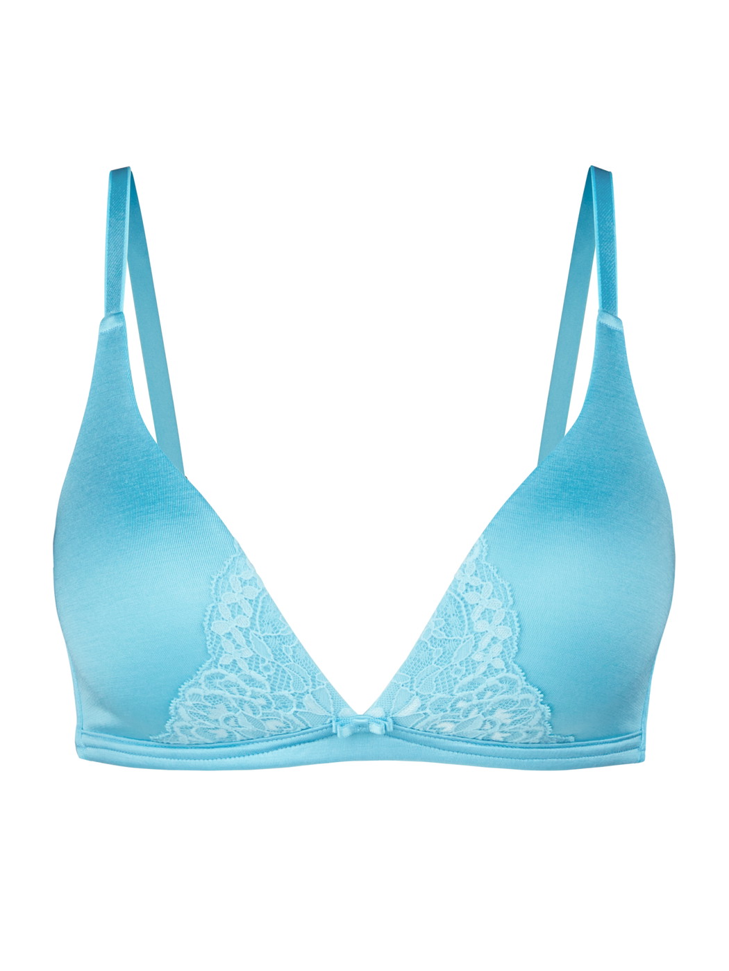 Women - Triangle bra without underwire made of Viscose in Turquoise, Lace, from the Sensual Secrets series by CALIDA