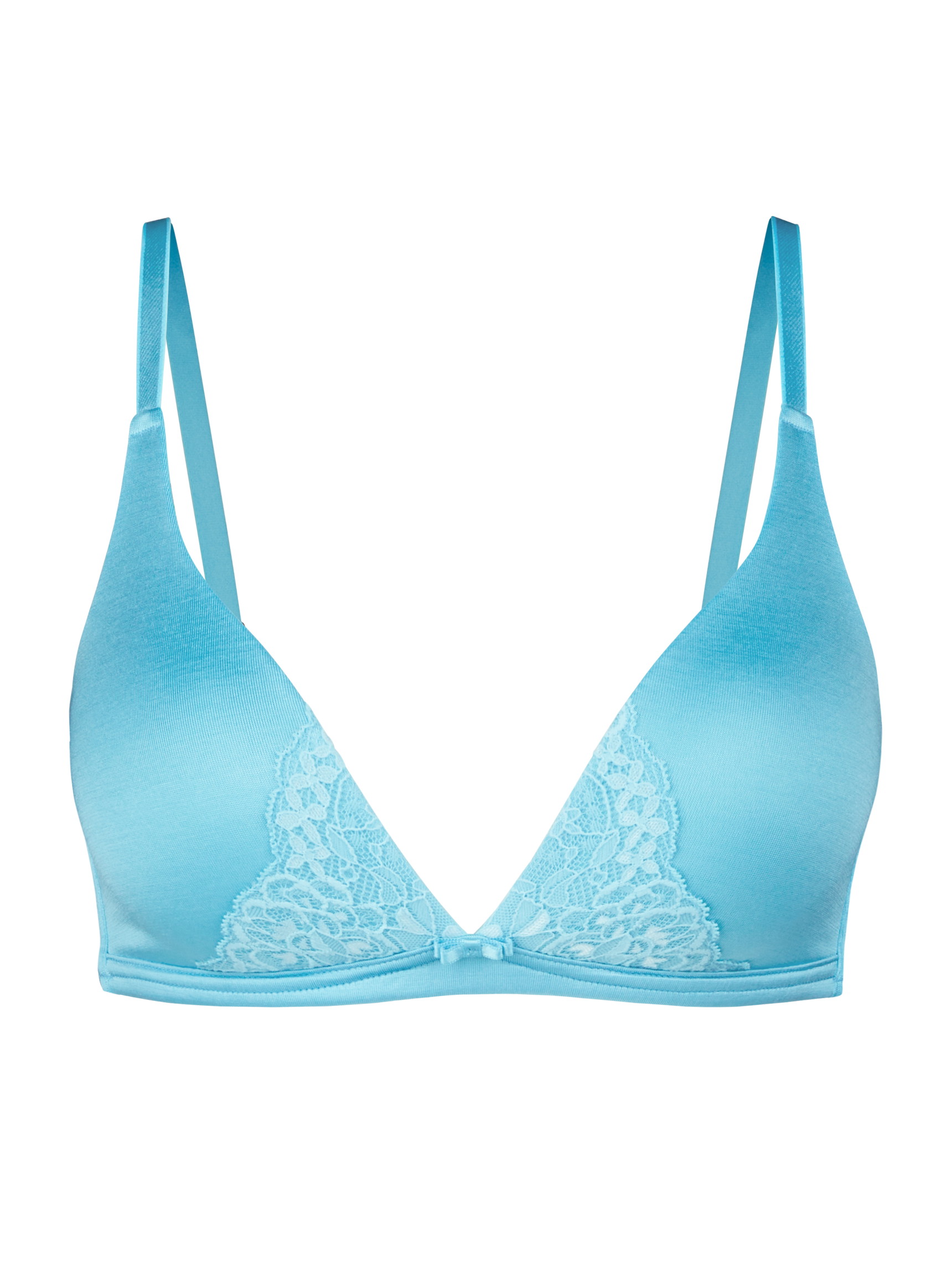 Donna - Reggiseno a triangolo senza ferretti in Viscosa di colore Turchese, Pizzo, della serie Sensual Secrets di CALIDA