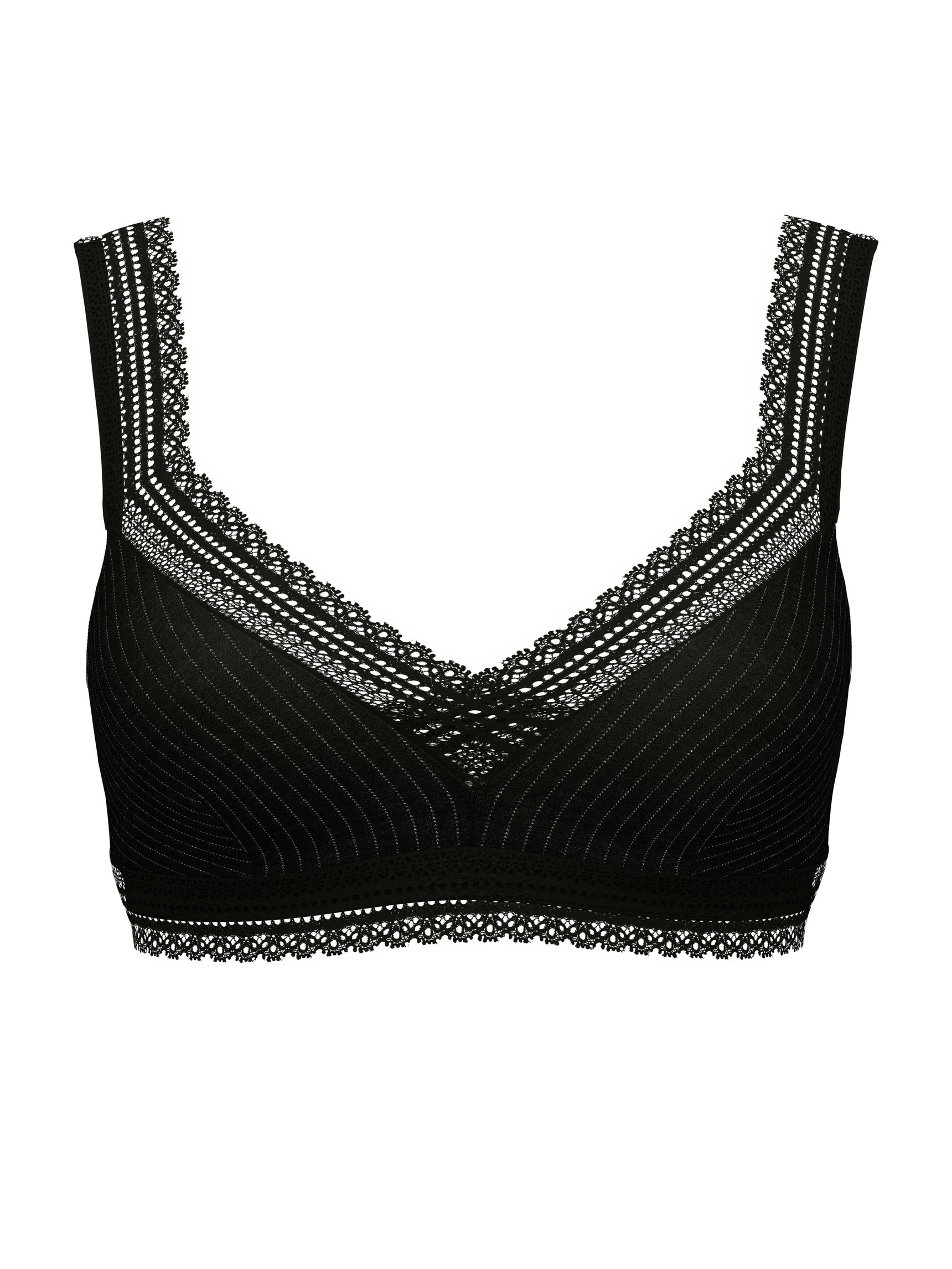 Femme - Soutien-gorge soft en Modal de couleur Noir, Unicolore, de la série Etude Ajours de CALIDA