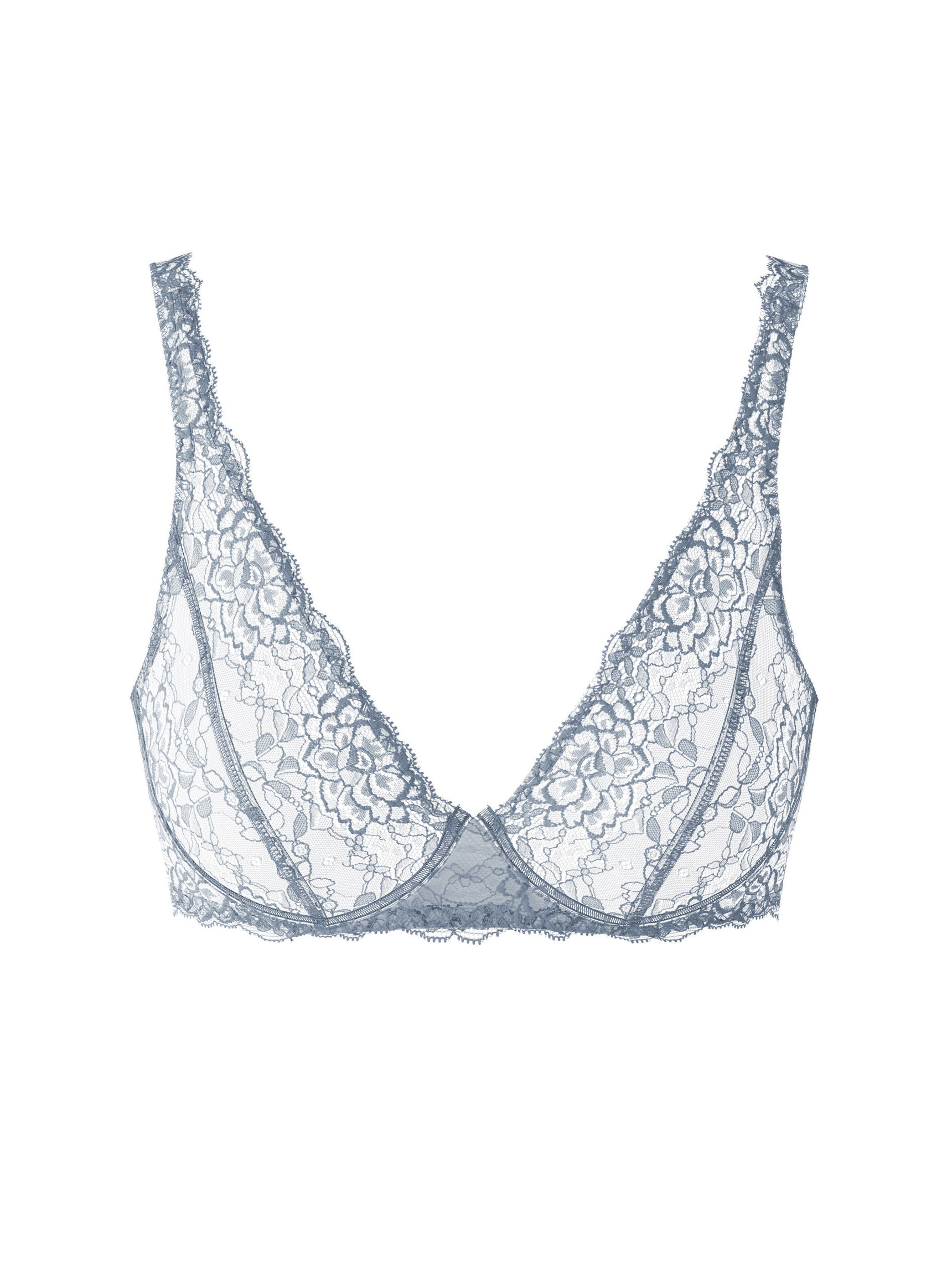 Femme - Soutien-gorge soft sans armatures en Dentelle de couleur Gris, Dentelle, de la série Sensual Secrets de CALIDA