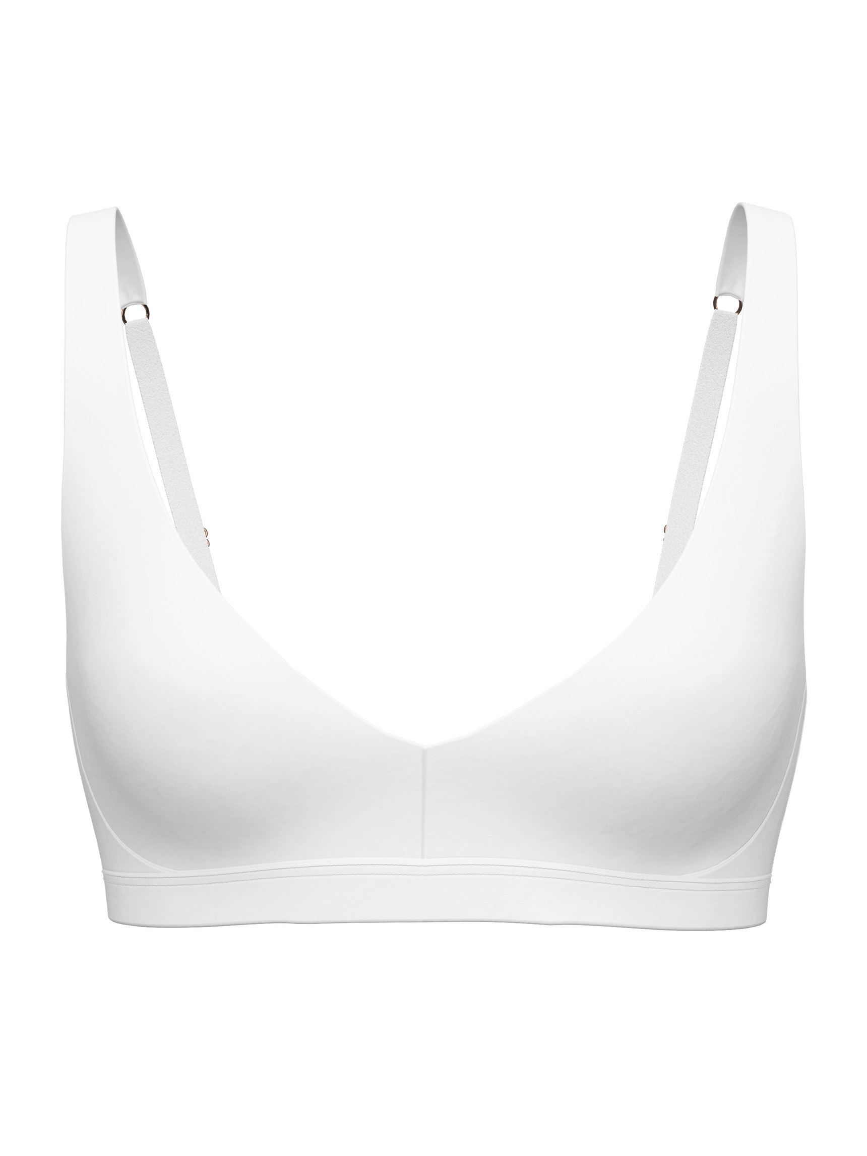 Women - Soft bra made of Polyamide in White, Unicoloured, from the Sleek Skin series by CALIDA