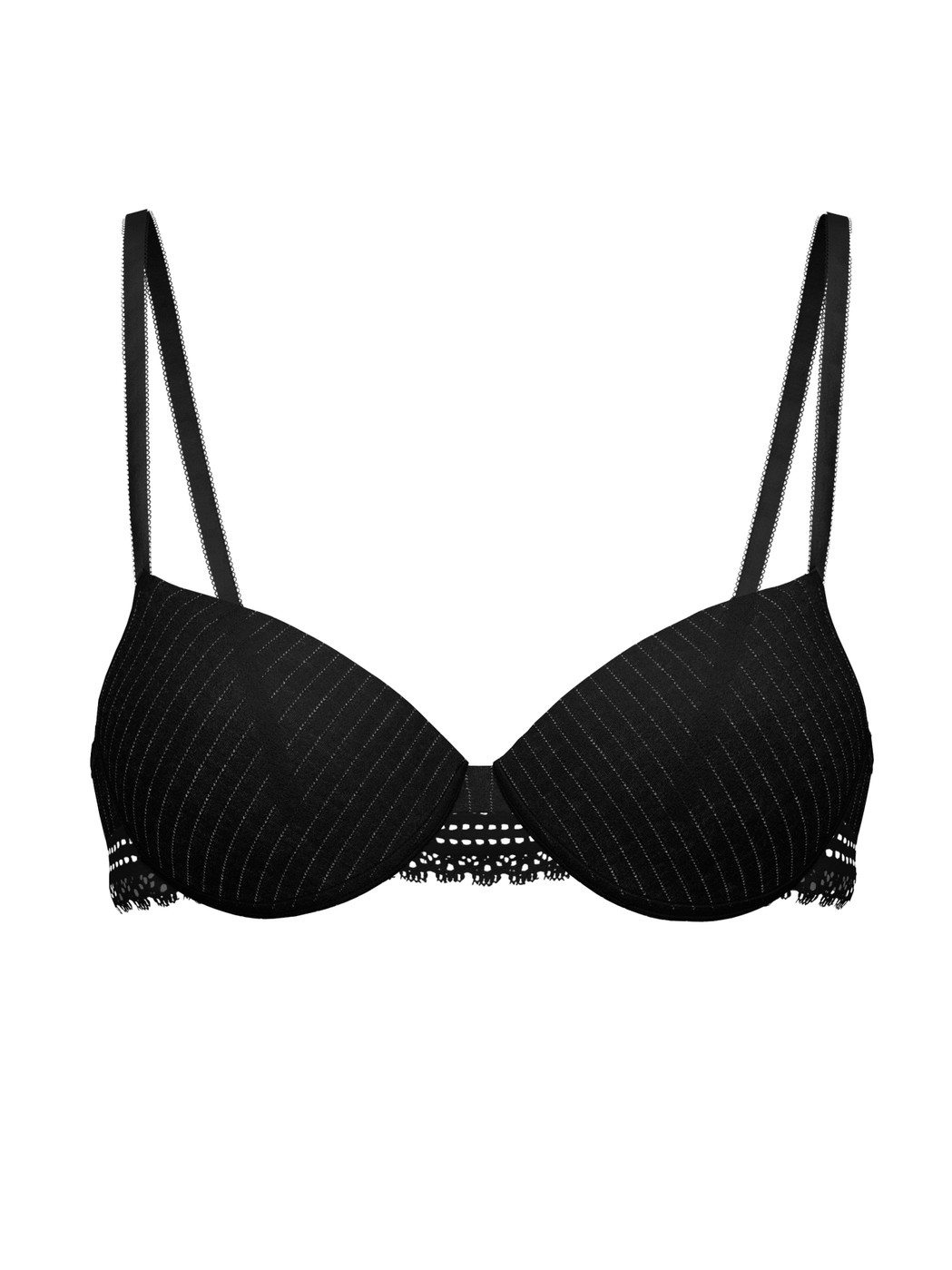 Women - underwired bra made of Modal in Black, Unicoloured, from the Etude Ajours series by CALIDA