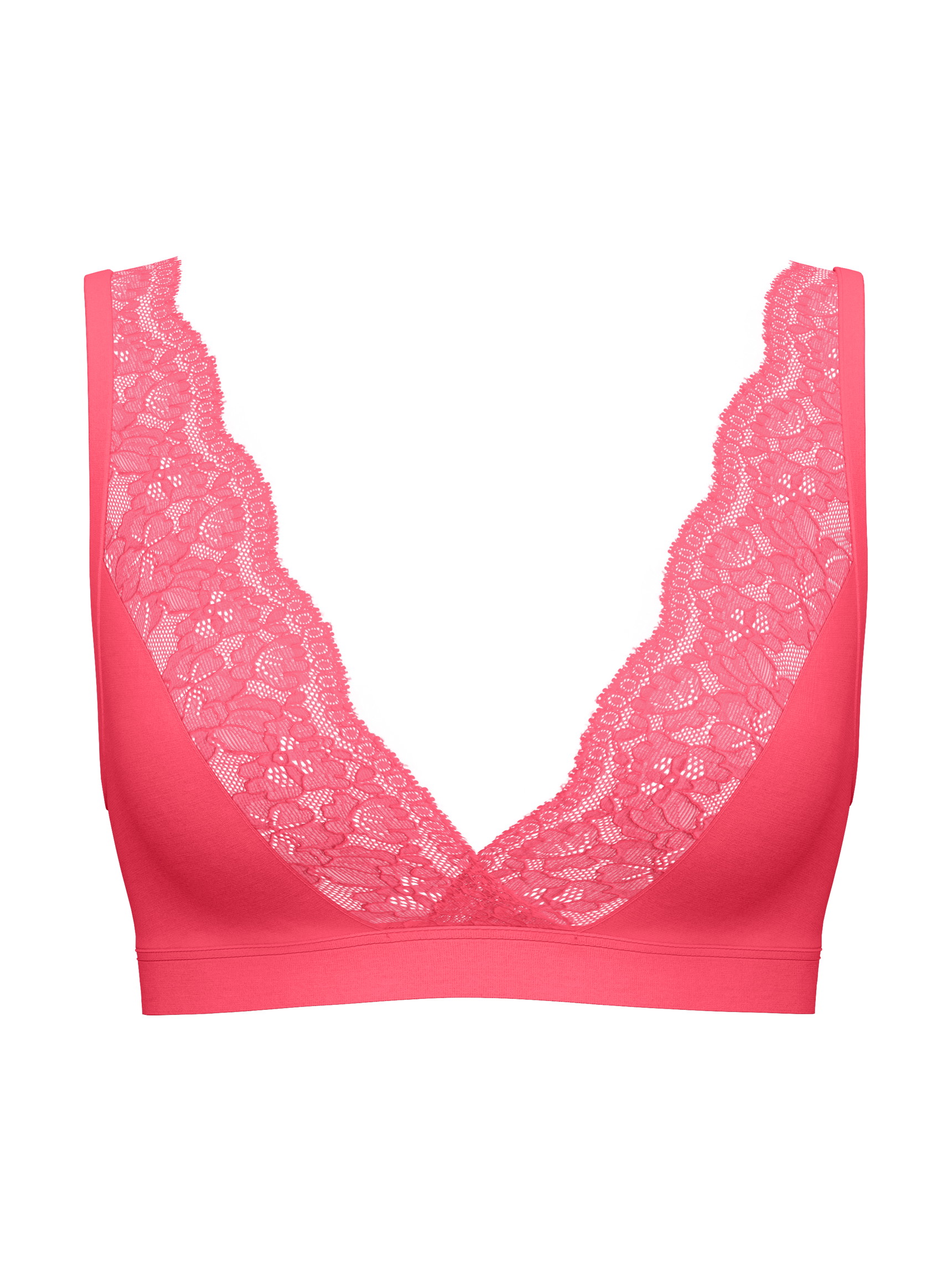 Women - Wireless soft bra made of Modal in Pink, Lace, from the Modal Love series by CALIDA