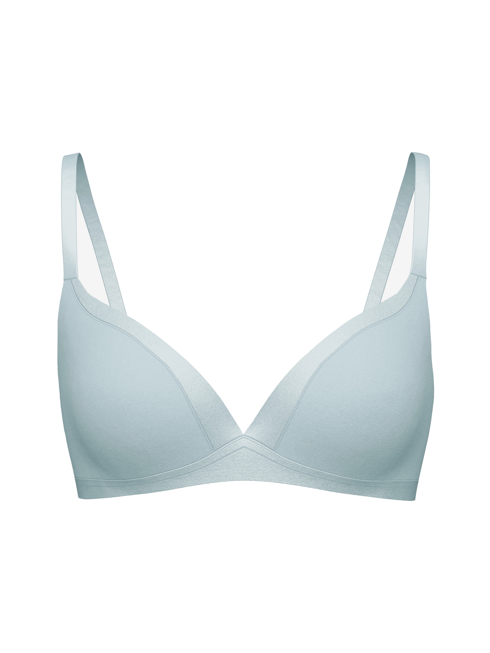 Femme - Soutien-gorge sans armatures en Coton de couleur Bleu, Unicolore, de la série Cate de CALIDA