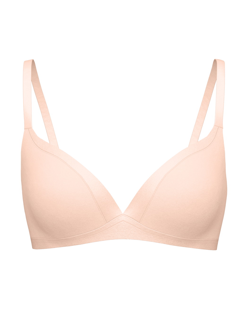 Femme - Soutien-gorge sans armatures en Coton de couleur Rose, Unicolore, de la série Cate de CALIDA